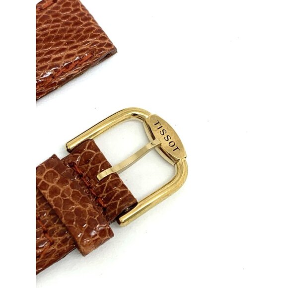 Tissot Women's Watch Swiss Replacement Band Brown Leather 14mm Lug Strap Buckle - Picture 4 of 9